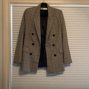 Zara oversized checked blazer